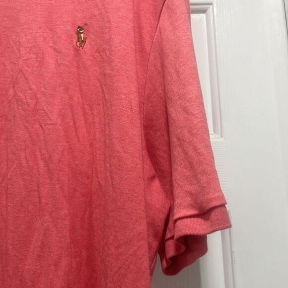 Men’s Polo Ralph Lauren XXL classic fit 3 button salmon color polo collar shirt - Picture 4 of 6